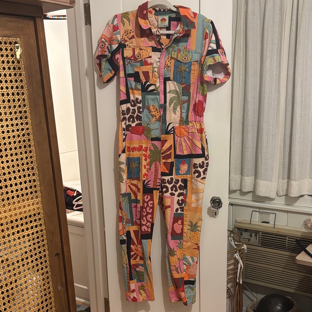 FARM Rio Multicolor Tropical Patchwork Jumpsuit - Picture 4 of 4